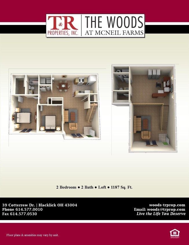 2BR/2BA - The Oak