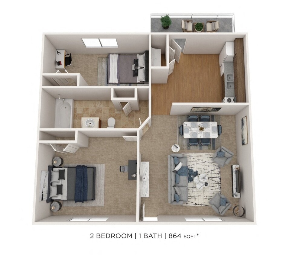 Floor Plan - Two Bedroom