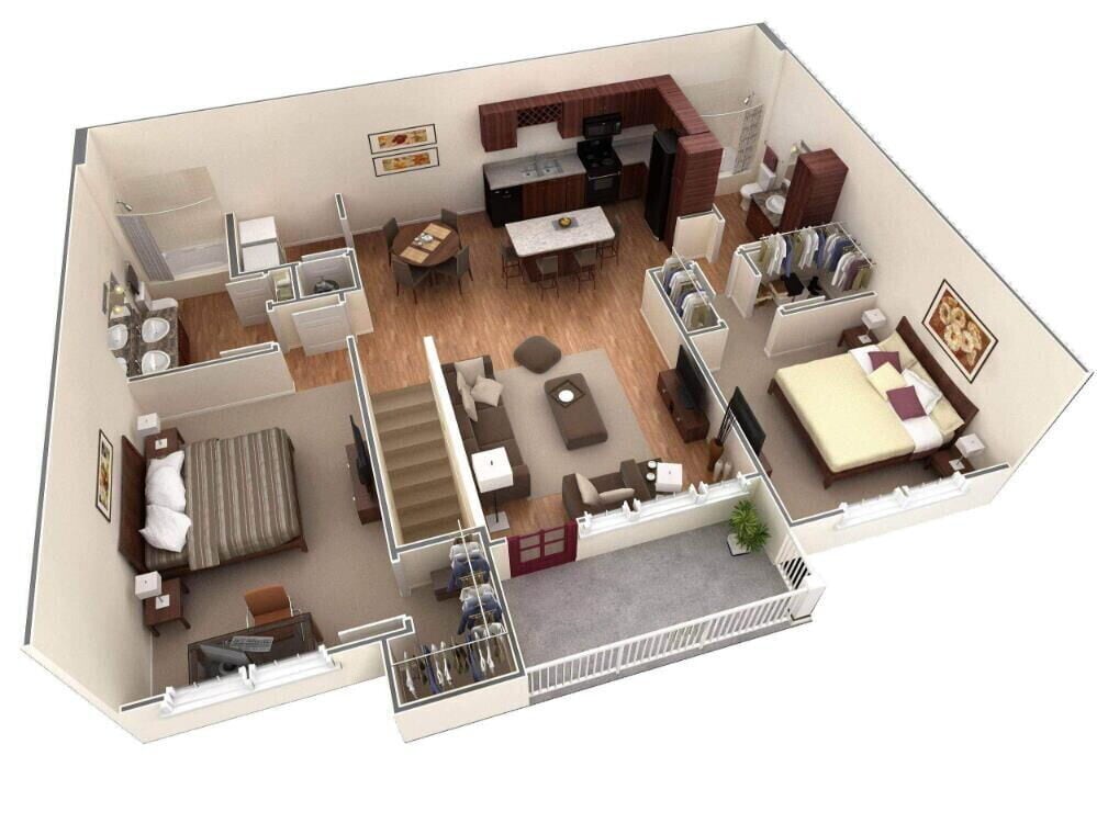 Floor Plan - 2 BR Grand Overlook