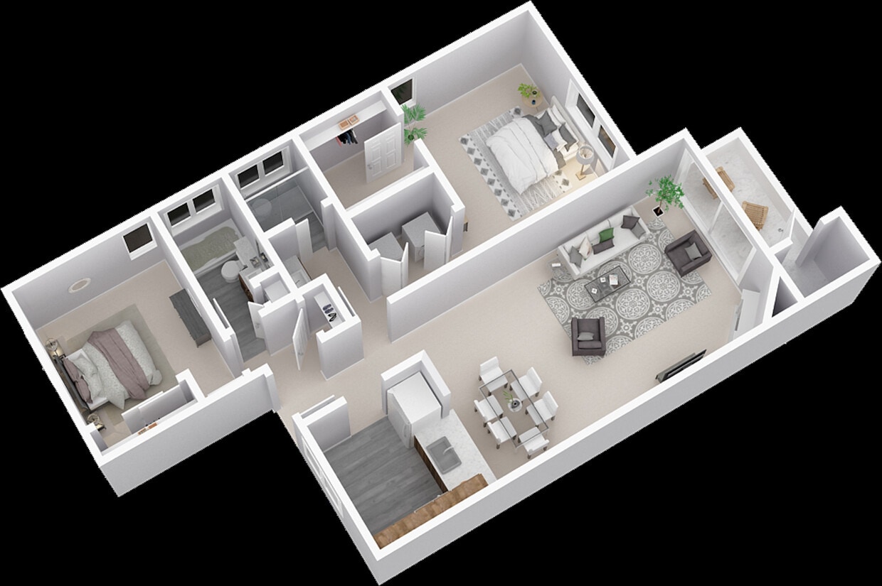 2 Bedroom 2 Bathroom 1030 Sq. Ft. - 2 Bed 2 Bath