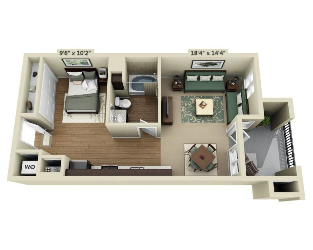 Floor Plan - Studio E1D