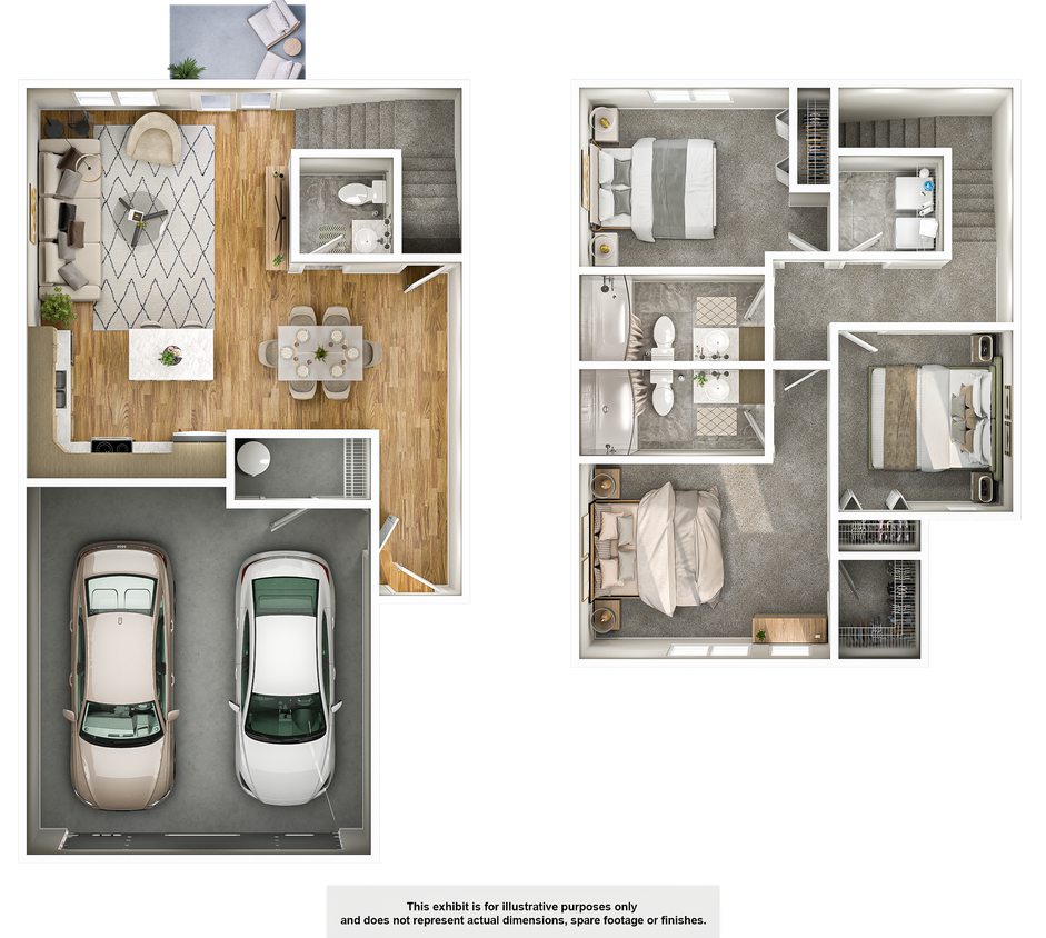Floor Plan - Legend - Townhome(BX3D)