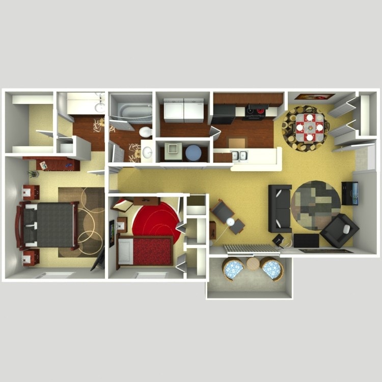 Floor Plan - 2 Bedroom 1 Bath