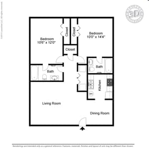 2BR/2BA - The Belmont