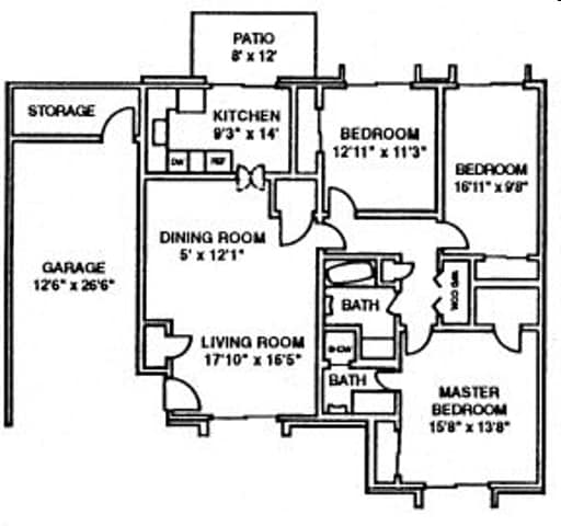 3BR/2BA - 3 Beds, 2 Baths