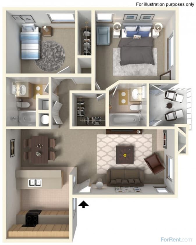 Floor Plan - 2x2S