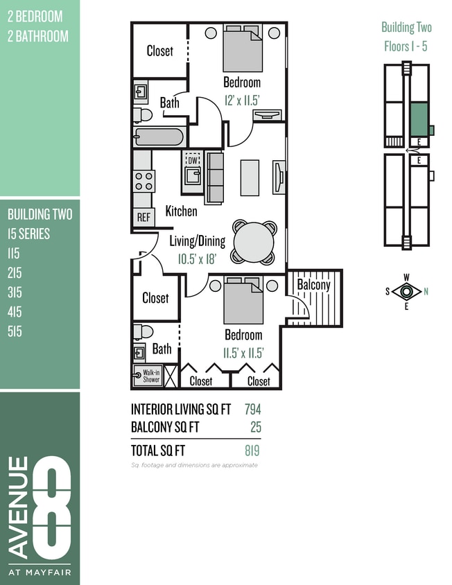 Floor Plan - 15 Series 2 Bedroom / 2 Bath