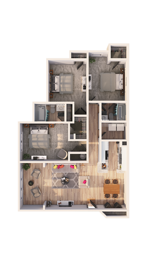 Ridge at Roper Mountain - C2BU3 Floor Plan - C2B