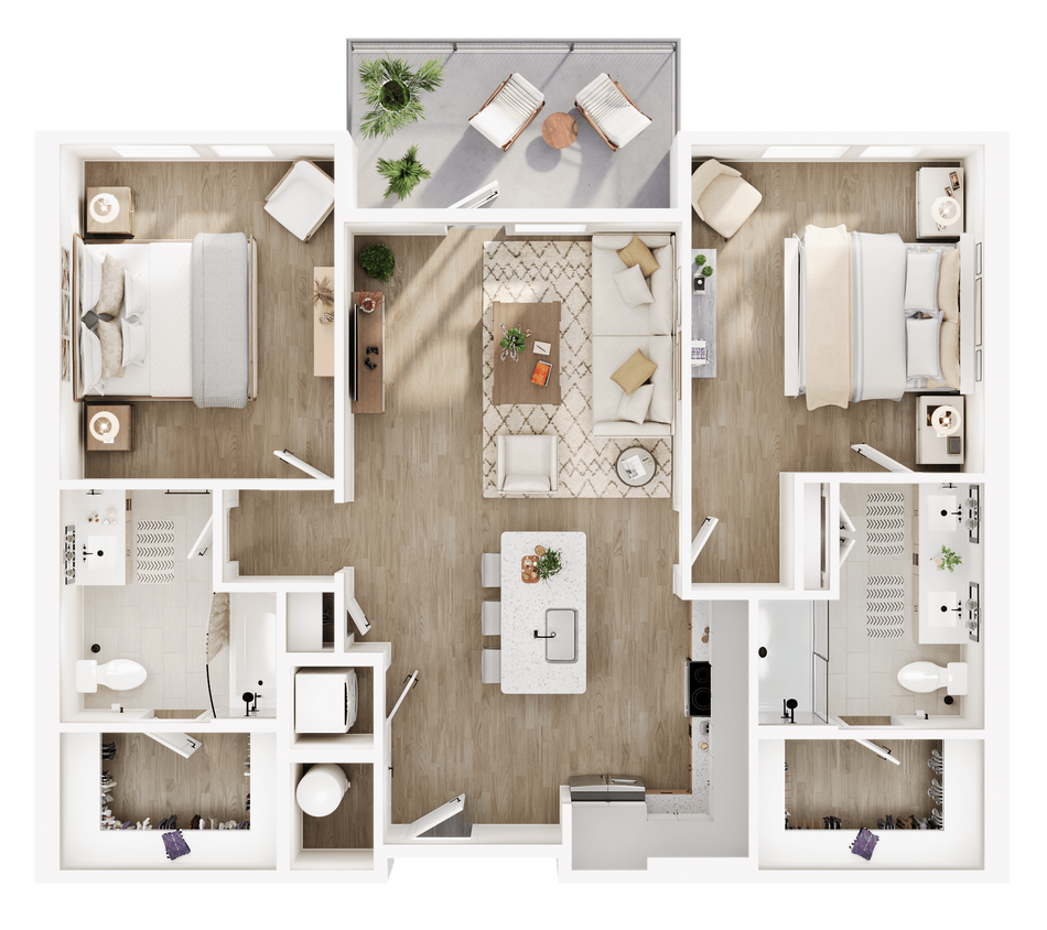 Floor Plan - BUNKHOUSE Two BedTwo Bath