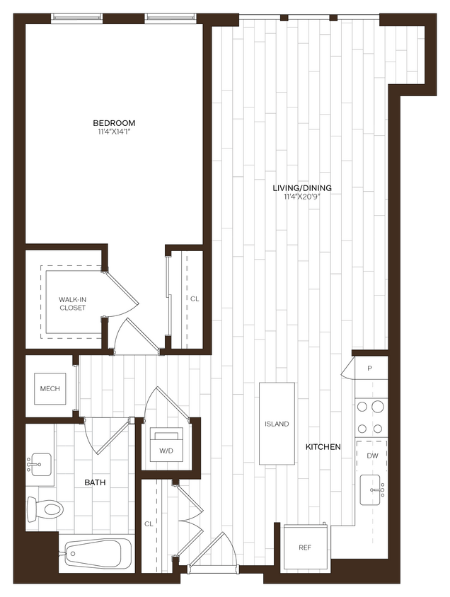Floor Plan - 1 Bed/1 Bath-A5.2