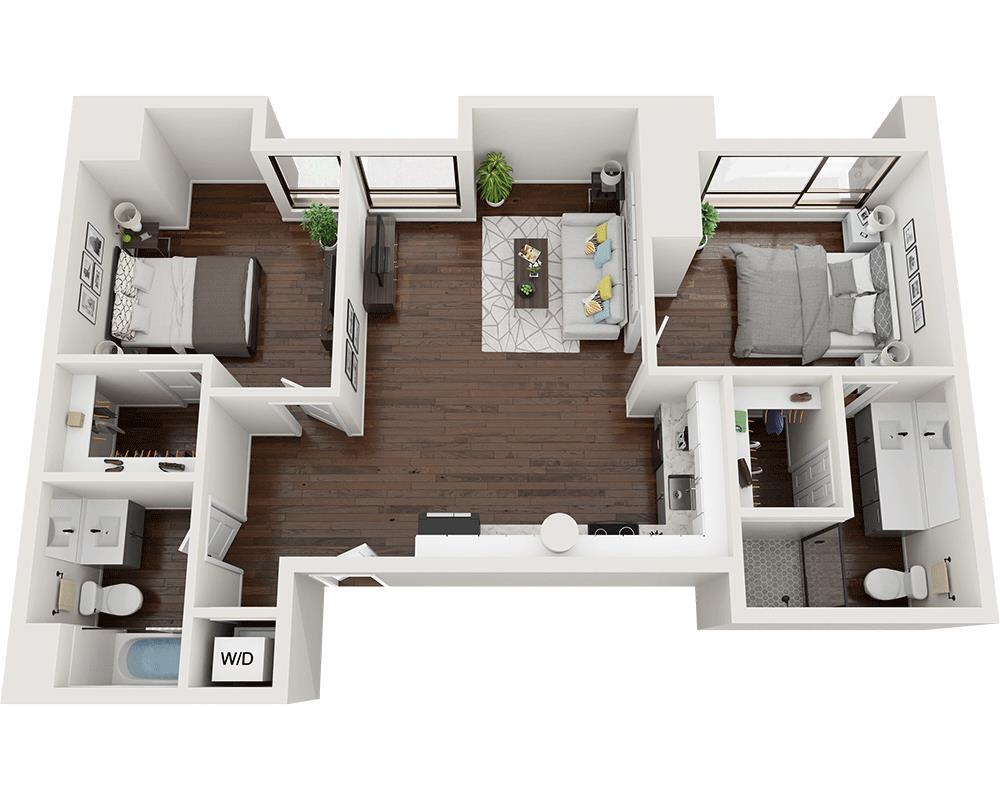 Floor Plan - Two Bedroom B2C22
