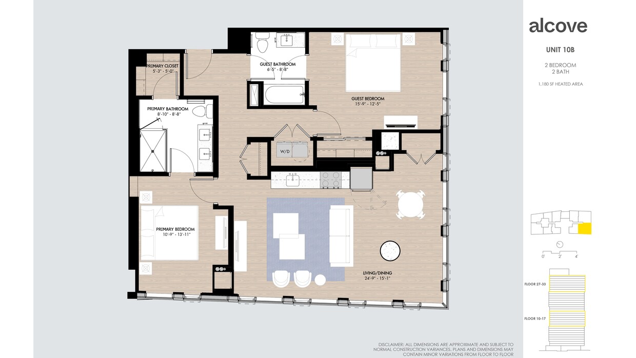 Floor Plan - Alcove Two Bedrooms 10 Tier 3