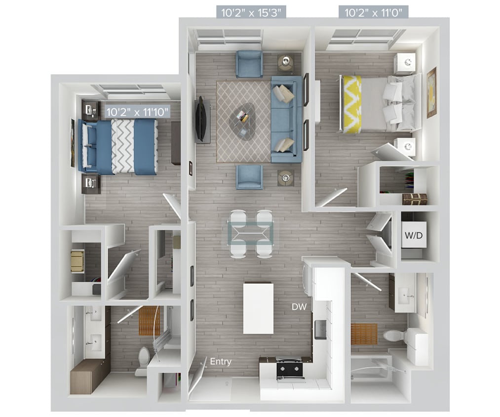 Floor Plan - B8-1020SF-NoBalc
