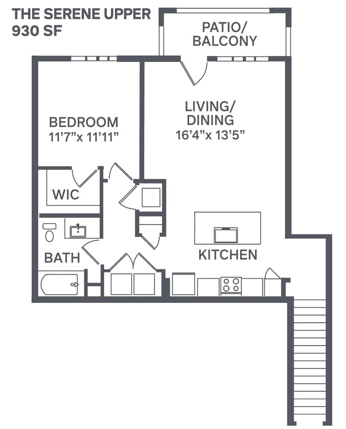 Floor Plan - The Serene Upper - Attached Garage