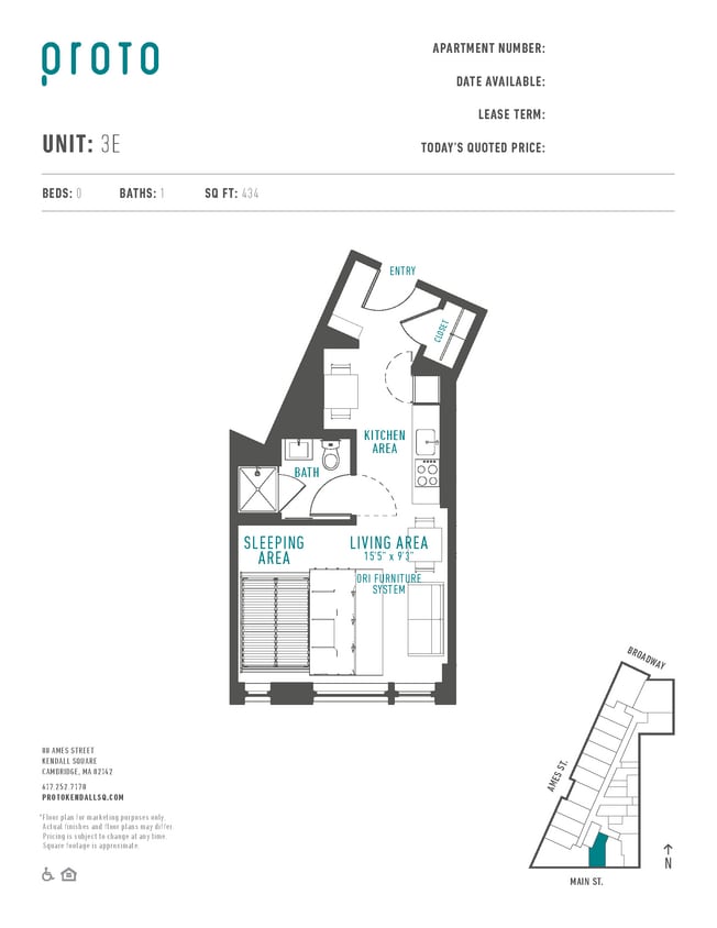 Floor Plan - Studio-3E
