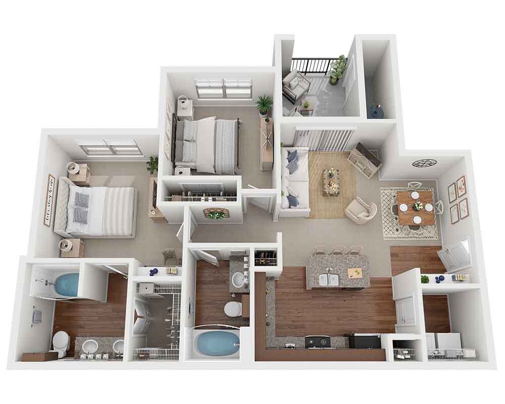 Floor Plan - Two Bedroom B2A