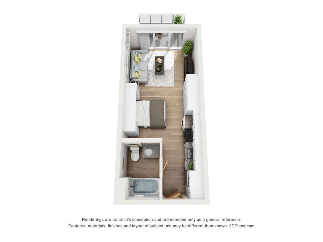 Rhythm's furnished studio apartment is a minimalist's dream. Plenty of storage, simple furnishings, and close proximity to Milwaukee's Water St. and Brady St. entertainment districts. - Traveler Studio Furnished