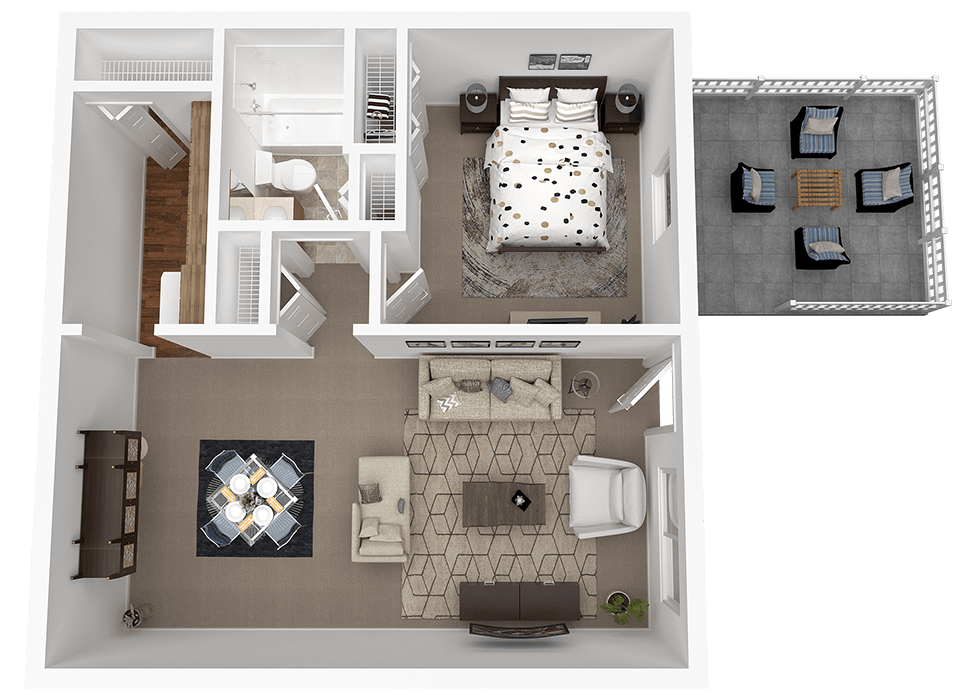 Floor Plan - One Bed One Bath S