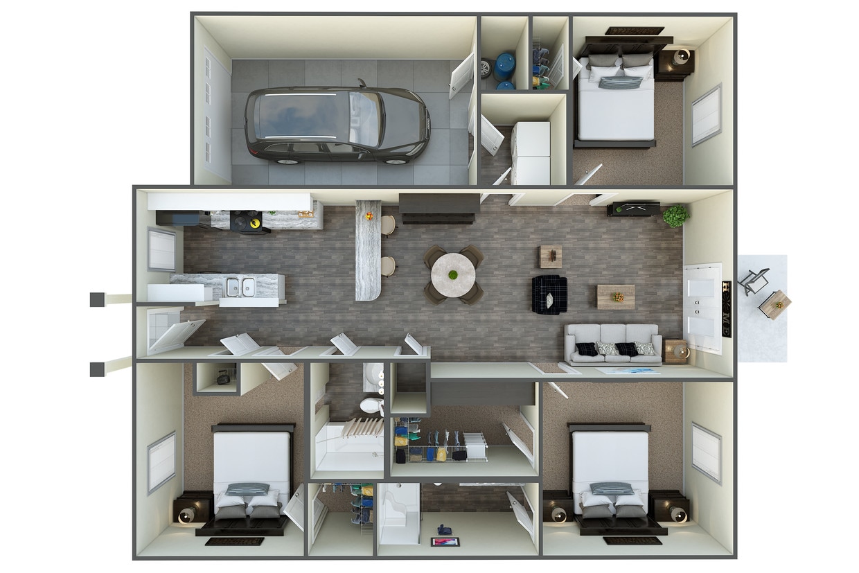 Floor Plan - The Manor (w Garage)