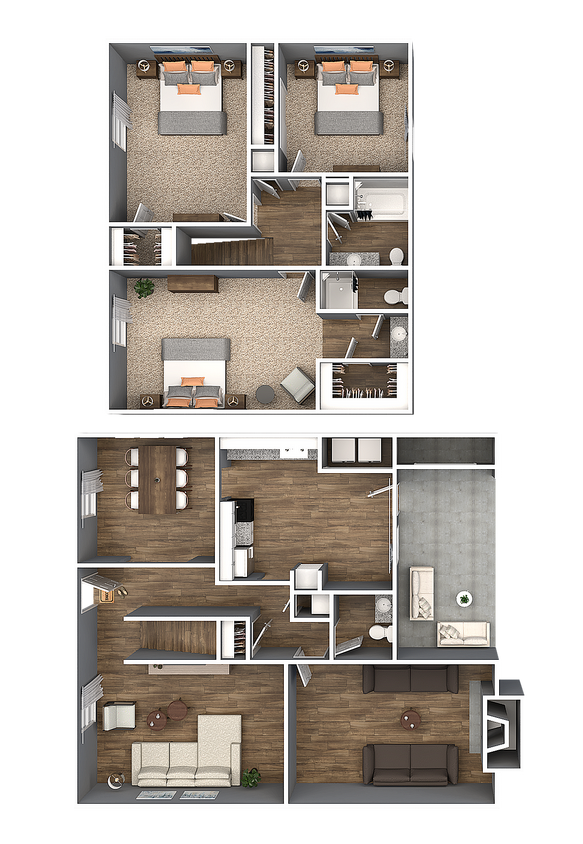 Three Bedroom Townhome - 3 Bedroom 2.5 Bath Townhome