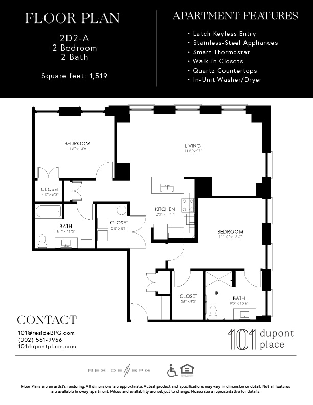 Floor Plan - 2D2-A