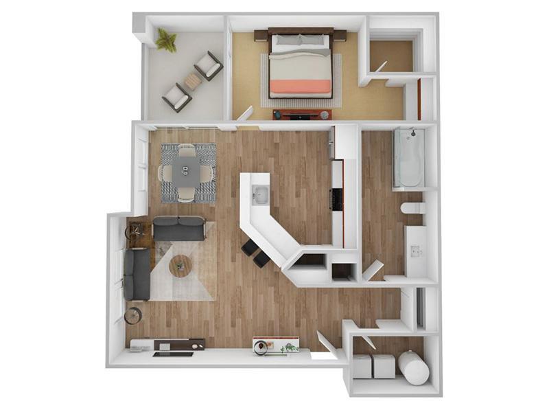 Floor Plan - 1 Bedroom C