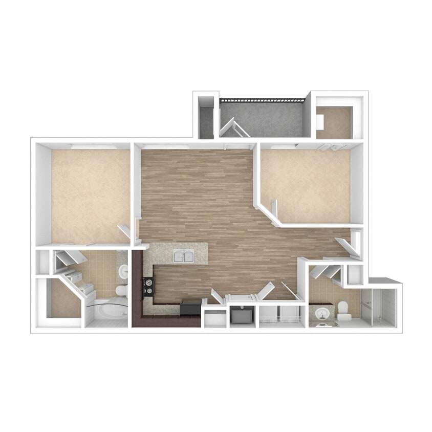 Floor Plan - 2x2 Medium - Desoto