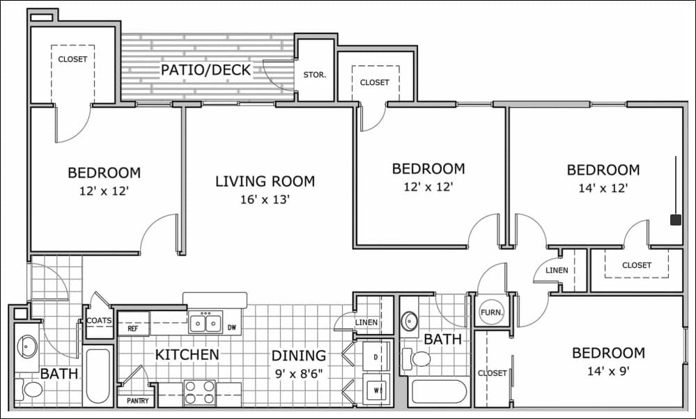 Floor Plan - 4 Bedroom Smart