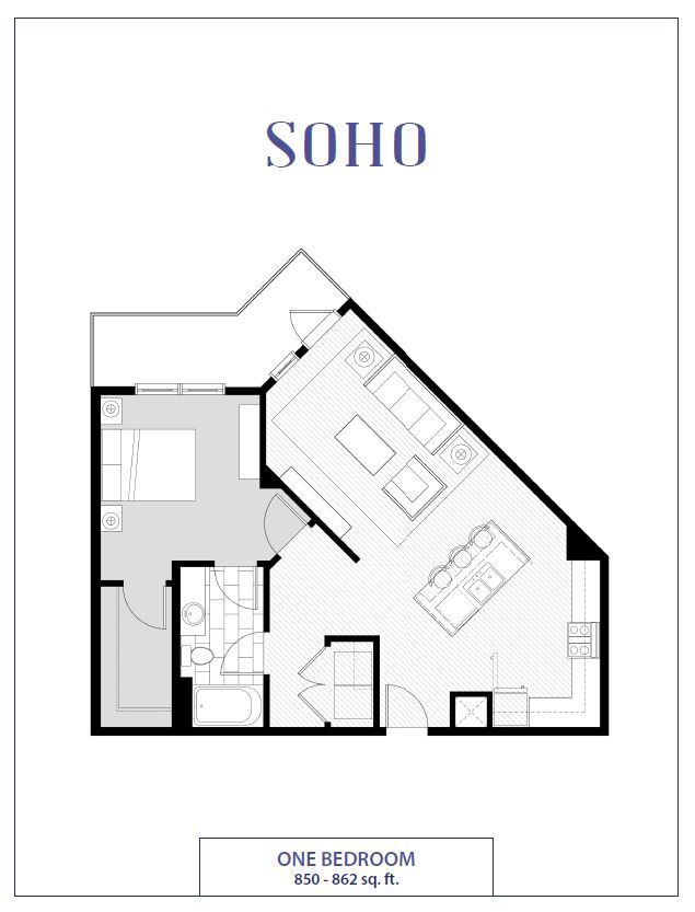 Floor Plan - Soho - 1x1