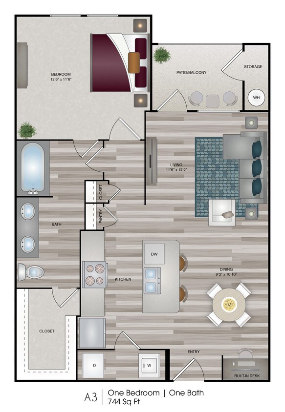 Floor Plan - 1x1 A3