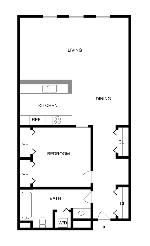 A3 | 1-Bedroom Floorplan - A3