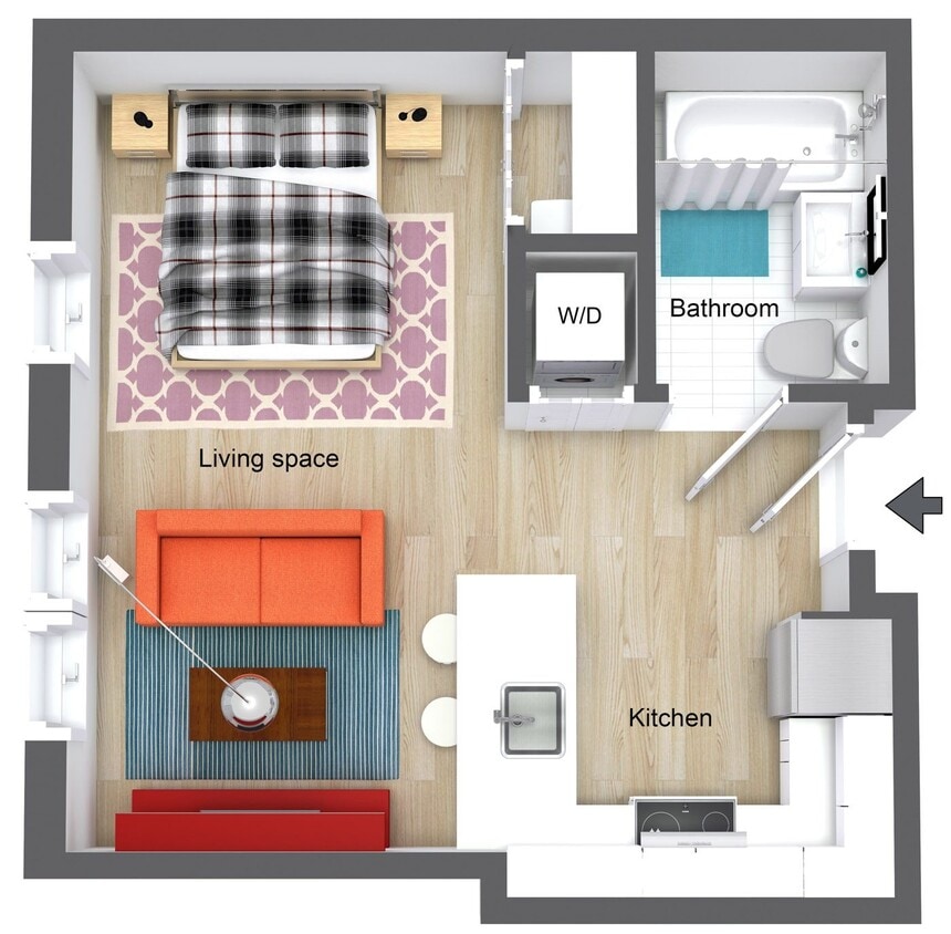Floor Plan - Studio - 26 WB