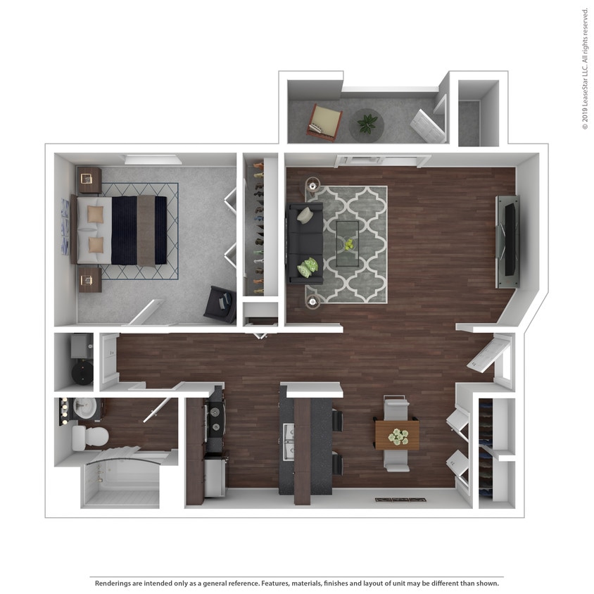 Beech: Beds - 1: Baths - 1: SqFt Range - 650 to 650 - Beech