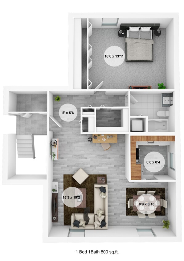Floor Plan - 1 Bedroom