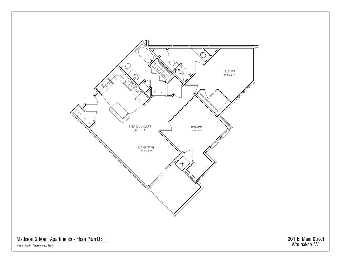 Floor Plan - 2Bed/2Bath D5