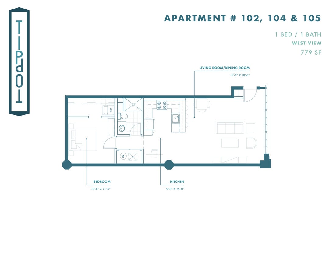 Floor Plan - 1st Floor - 1 Bed
