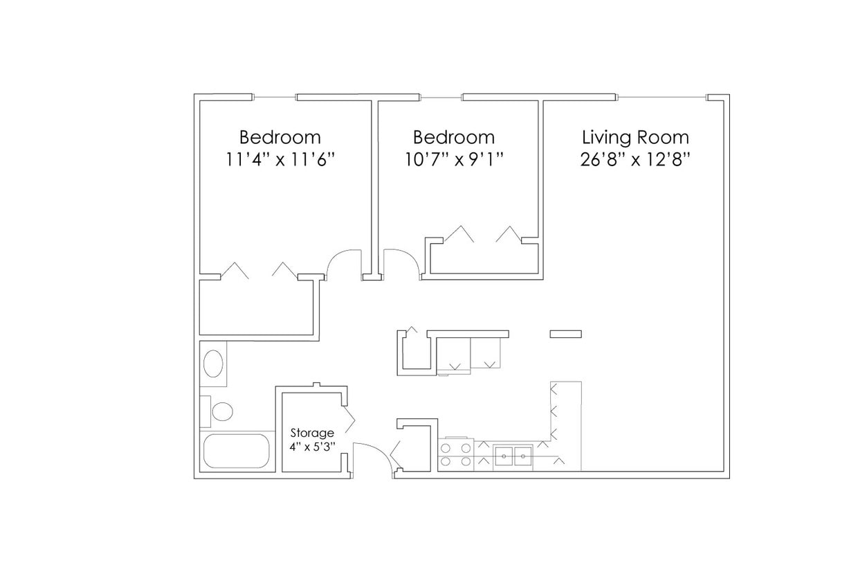 Floor Plan - 2 Bedroom B