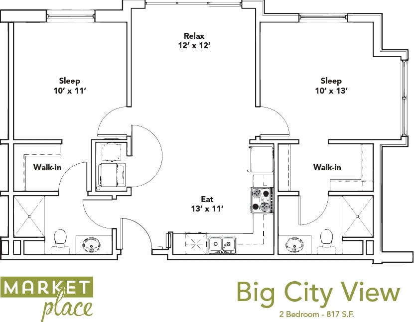 Big City View - 2 Bed 2 Bath