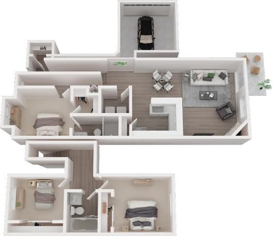 Floor Plan - 3X2 B Renovated
