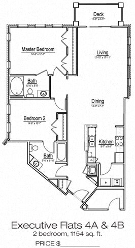 Floor Plan - Executive Flats 4a-4b