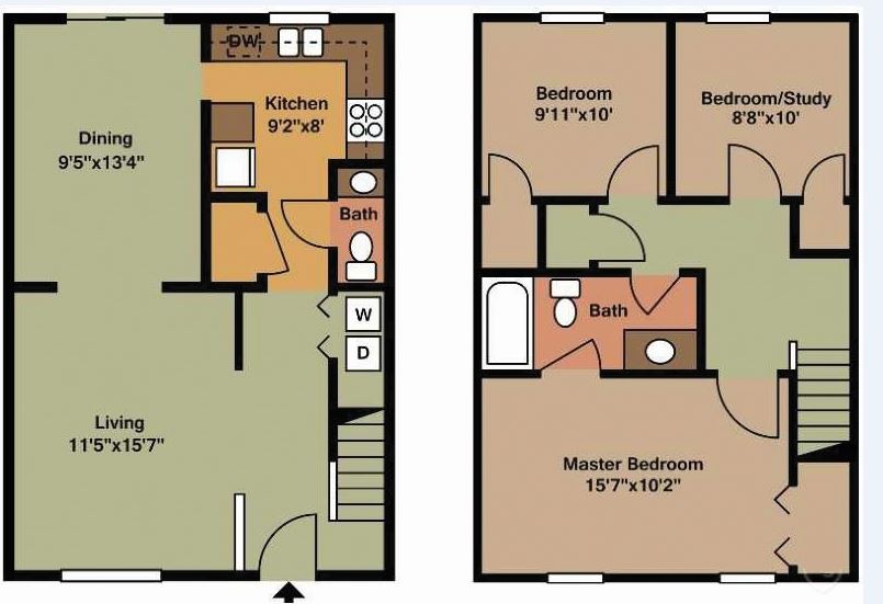 Floor Plan - 3 Bedroom 1.5 Bath