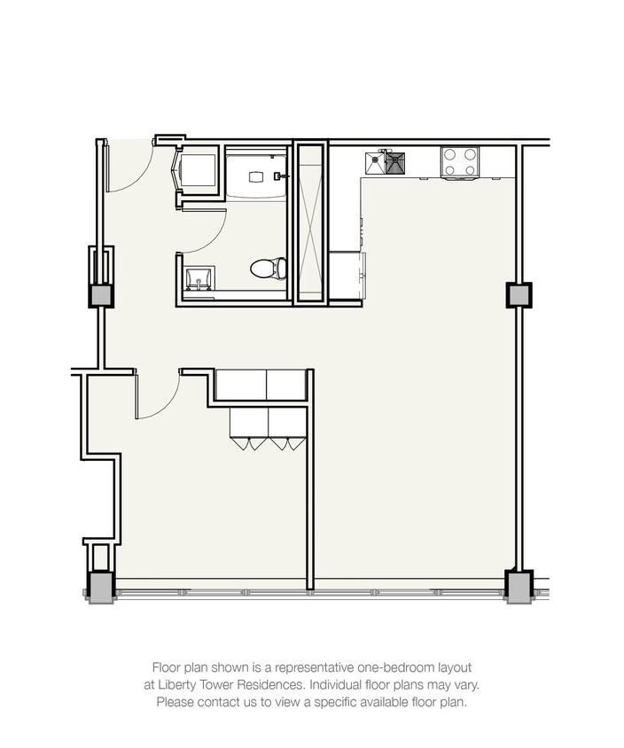 Floor Plan - One Bedroom Apartment