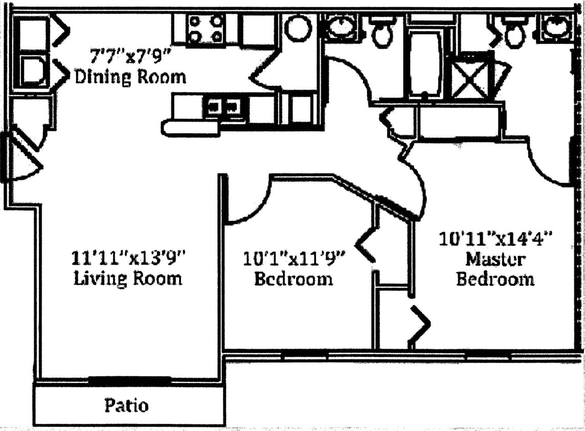 Floor Plan - 2B2B Silver