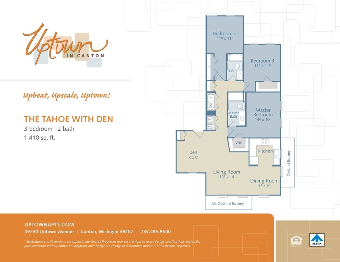 Floor Plan - The Tahoe with Den