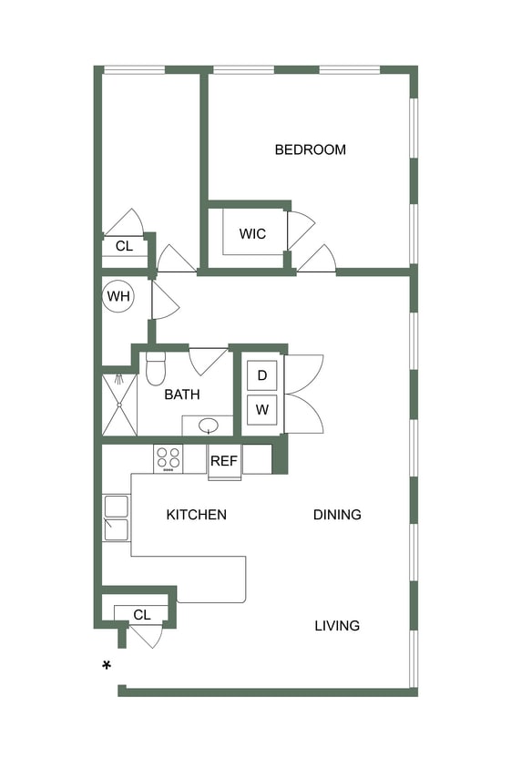 Floor Plan - The Clayton Mill with Study (125)