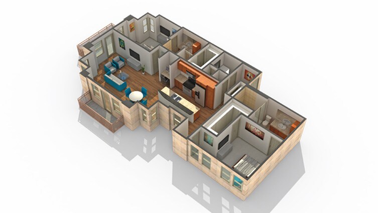 B7 - 2 BR x 2 BA - K