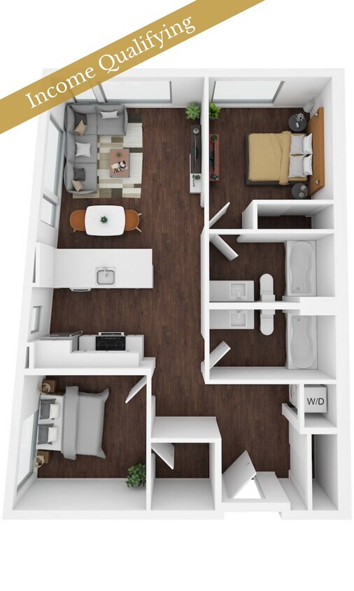 Floor Plan - 2 Bed/2 Bath MFTE-F16