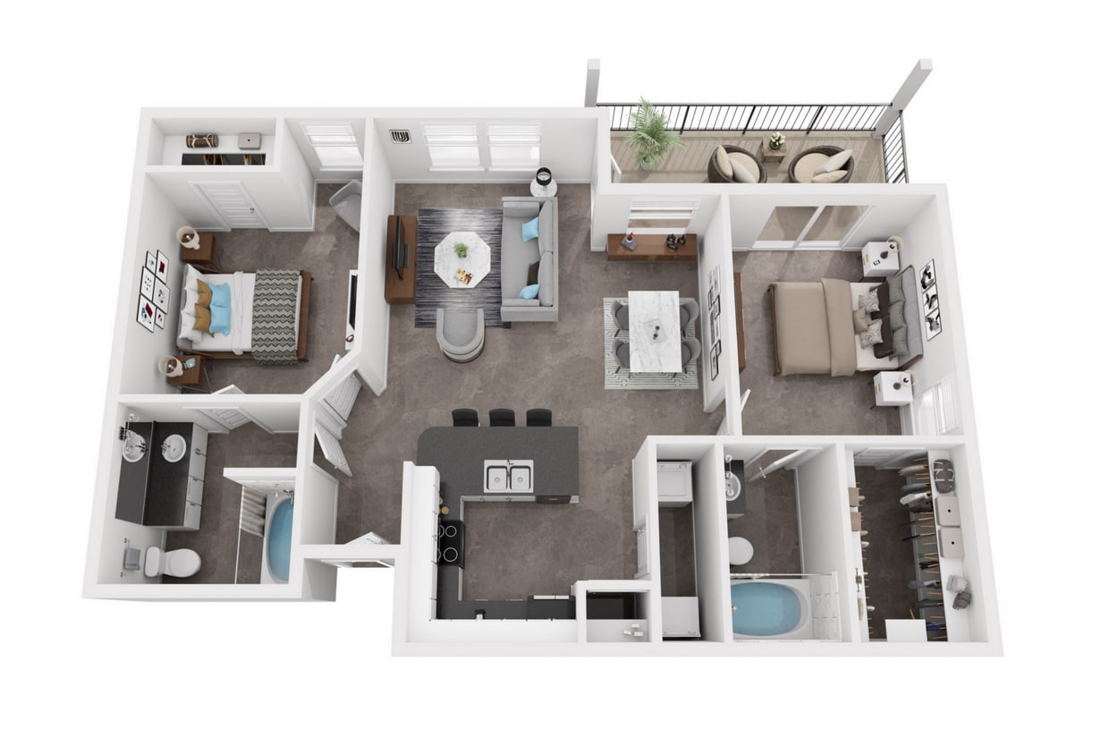 Floor Plan - B1 - Hidden Oaks