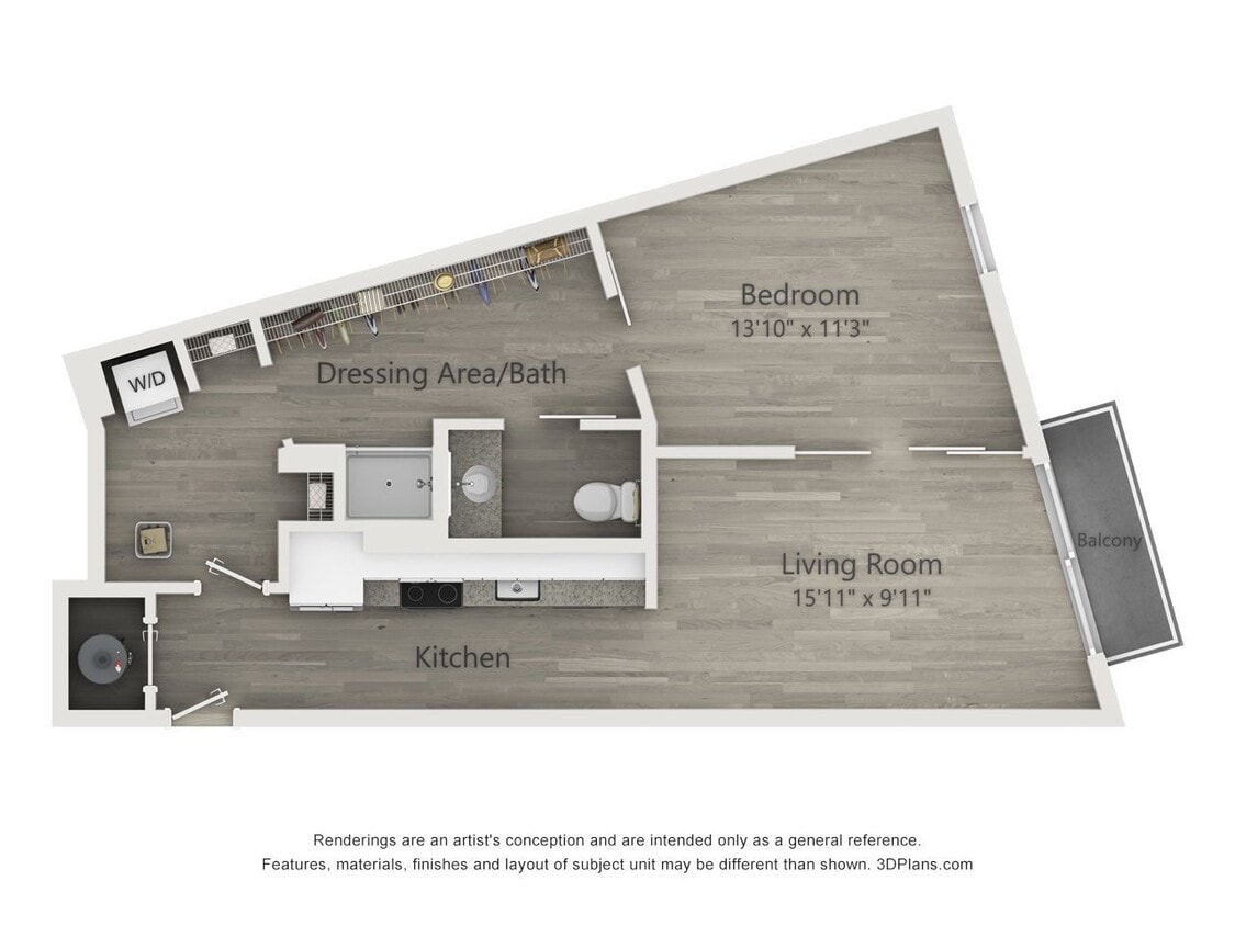 Novel NoDa - A1b - 1 Beds - 1 Baths - 685 Sq. ft. - A1b