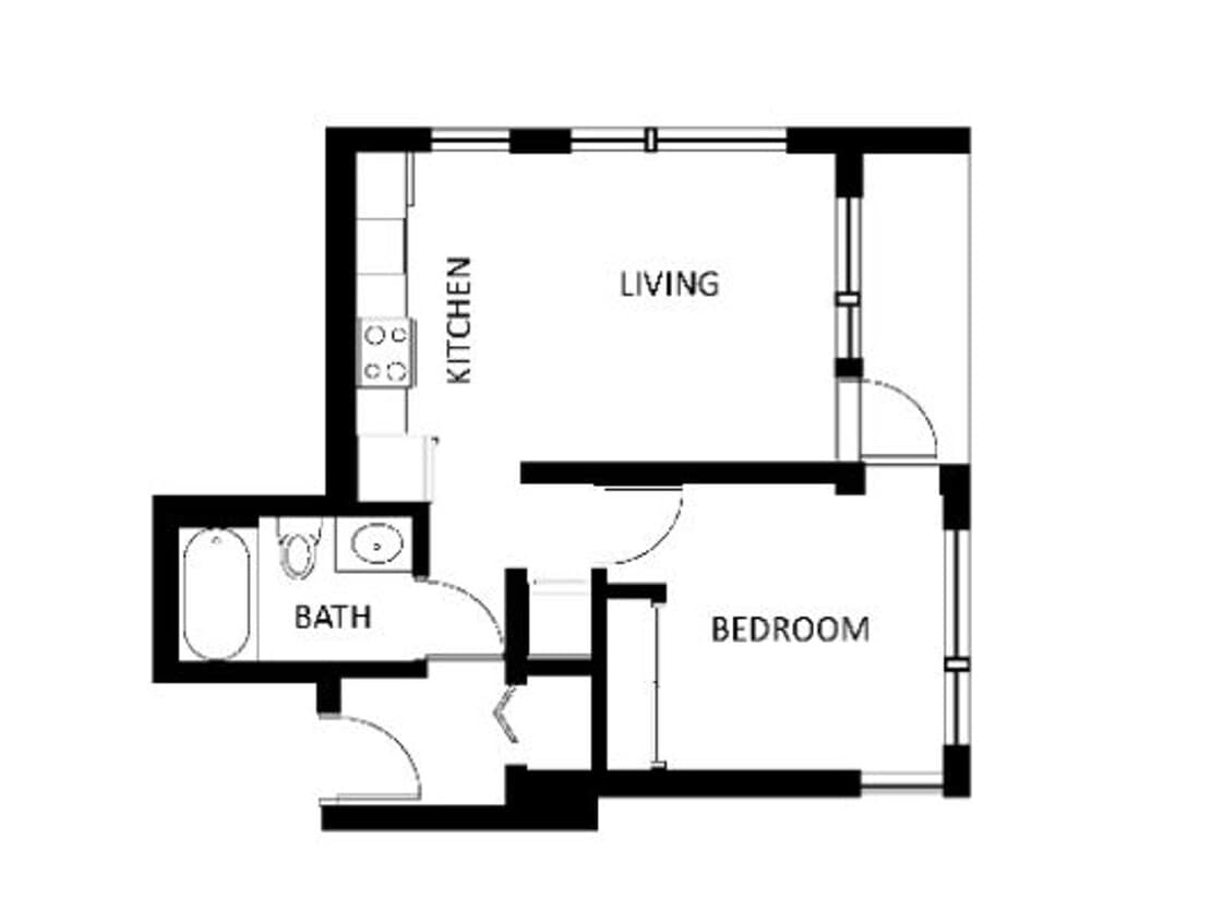 Floor Plan - One Bedroom